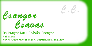csongor csavas business card